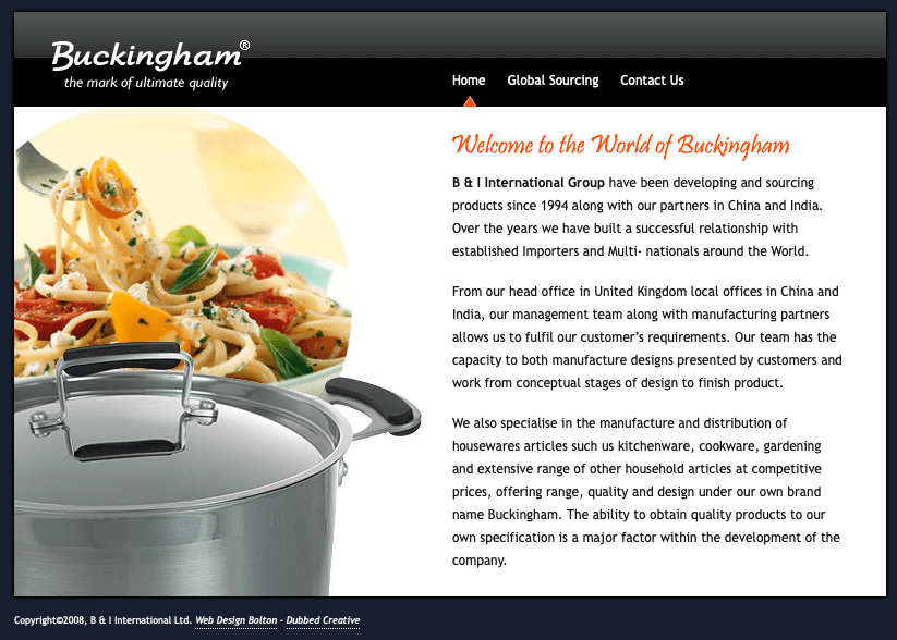 Buckingham Cookware website.
