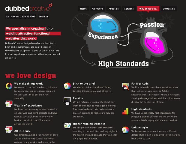 Dubbed Creative design studio website.